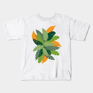 Refresh Your Style with Our Colorful Leaf Design Kids T-Shirt